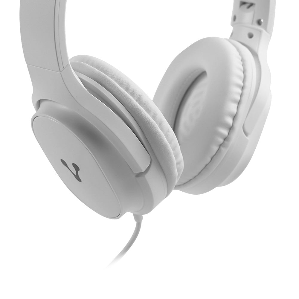 Vorago HP-301-WH audífono y auriculare Audífonos Alámbrico Diadema Llamadas/Música Blanco, 20 - 20000 Hz, 183 g