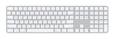 Apple MK2C3LL/A teclado Universal USB + Bluetooth QWERTY Inglés de EE.UU. Plata, Blanco, Tamaño completo (100%), Inalámb