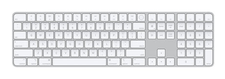 Apple MK2C3LL/A teclado Universal USB + Bluetooth QWERTY Inglés de EE.UU. Plata, Blanco, Tamaño completo (100%), Inalámb