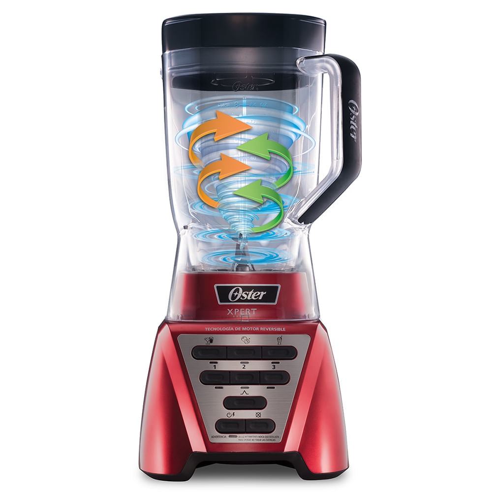 Oster BLST3AR2T013 licuadora 2 L Batidora de mesa Rojo, Función de pulso