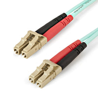 StarTech.com Cable de 2m de Fibra Óptica Multimodo LC/UPC a LC/UPC OM4 - 50/125µm - Fibra LOMMF/VCSEL - Redes de 100G - 