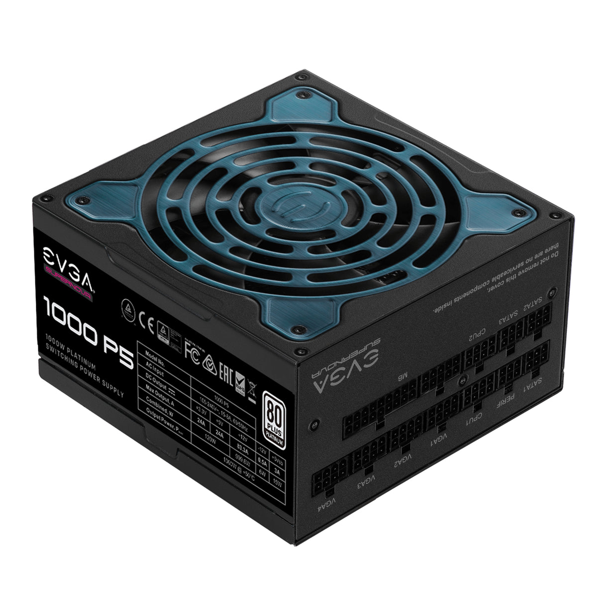 EVGA SuperNOVA 1000 P5 unidad de fuente de alimentación 1000 W 24-pines ATX Negro, 100 - 240 V, 120 W, 999.6 W