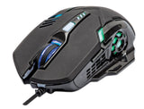 Manhattan Ratón óptico LED para juegos con cable, Diestro, USB tipo A, 3200 DPI