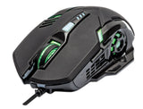 Manhattan Ratón óptico LED para juegos con cable, Diestro, USB tipo A, 3200 DPI
