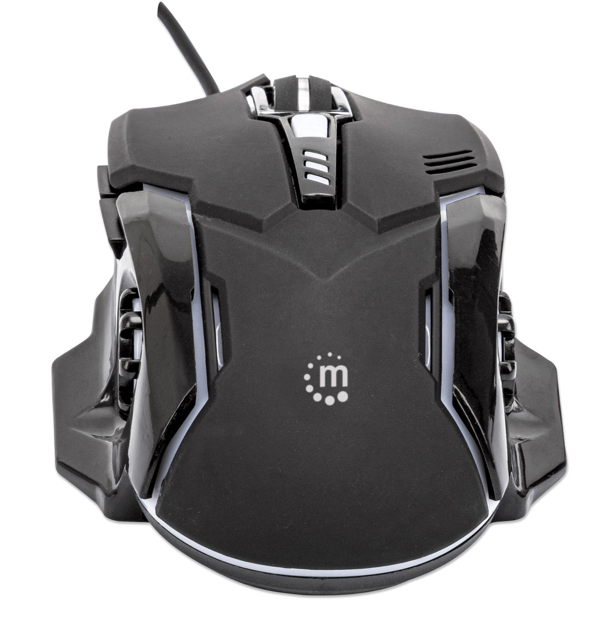 Manhattan Ratón óptico LED para juegos con cable, Diestro, USB tipo A, 3200 DPI