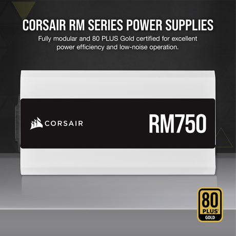 Corsair RM750 unidad de fuente de alimentación 750 W 24-pines ATX ATX Blanco, 100 - 240 V, 150 W