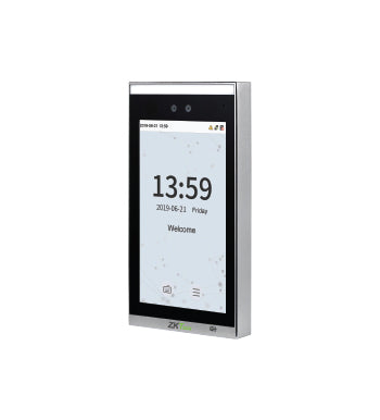 ZKTeco FaceDepot-7BL Terminal de reconocimiento facial Negro, Plata, Wifi, Lector de chip/tarjeta de acceso