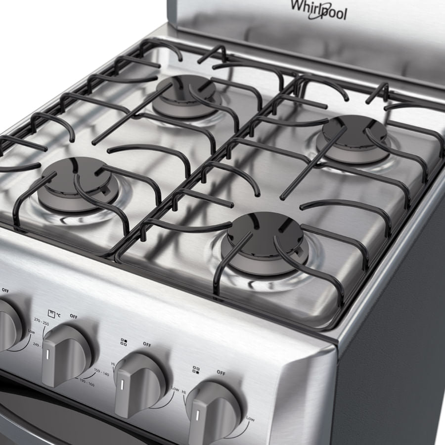 Whirlpool WWR3000S cocina Cocina independiente Gas Encimera de gas Gris