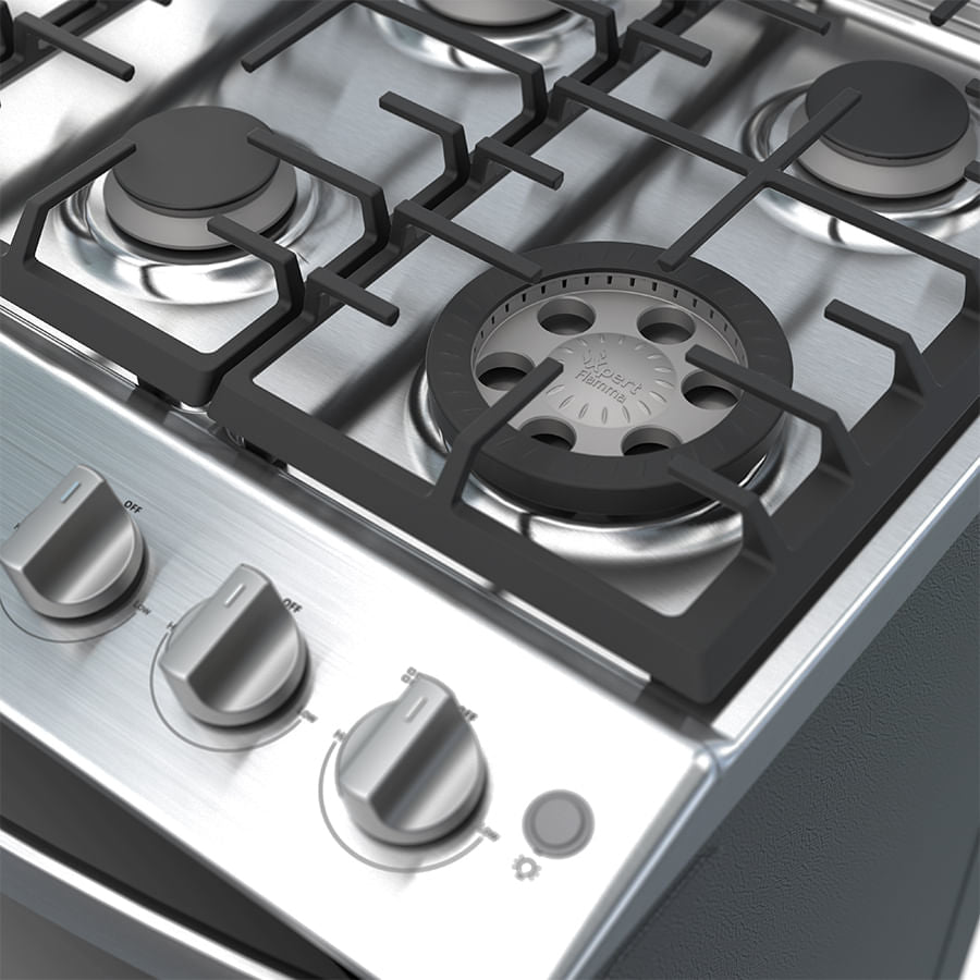 Whirlpool WFR5000D cocina Cocina independiente Gas Encimera de gas Gris