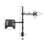 Manhattan Soporte para escritorio combinado con brazo para monitor y soporte para laptop Monitor Negro