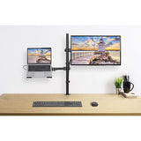 Manhattan Soporte para escritorio combinado con brazo para monitor y soporte para laptop Monitor Negro