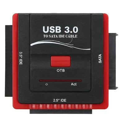 BROBOTIX Convertidor USB V3.0 a IDE/SATA 263809, Compatible con USB 3.0, Soporta SATA III