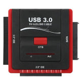 BROBOTIX Convertidor USB V3.0 a IDE/SATA 263809, Compatible con USB 3.0, Soporta SATA III