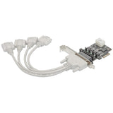 Manhattan Tarjeta Serial PCI Express de 4 puertos tarjetas y adaptadores de interfaz PCIe VGA PCIe 2.0 Si