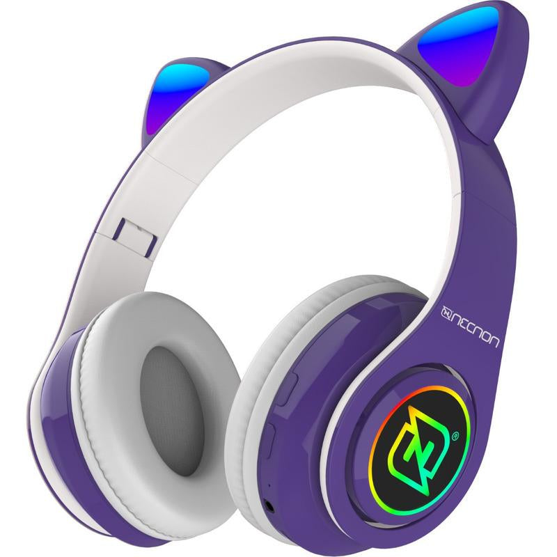 Necnon NBH-07 Auriculares Inalámbrico y alámbrico Diadema Llamadas/Música Bluetooth Púrpura, Blanco