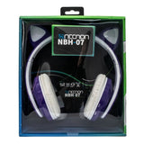 Necnon NBH-07 Auriculares Inalámbrico y alámbrico Diadema Llamadas/Música Bluetooth Púrpura, Blanco