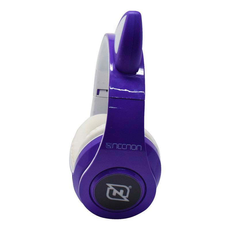 Necnon NBH-07 Auriculares Inalámbrico y alámbrico Diadema Llamadas/Música Bluetooth Púrpura, Blanco
