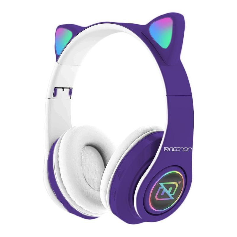 Necnon NBH-07 Auriculares Inalámbrico y alámbrico Diadema Llamadas/Música Bluetooth Púrpura, Blanco