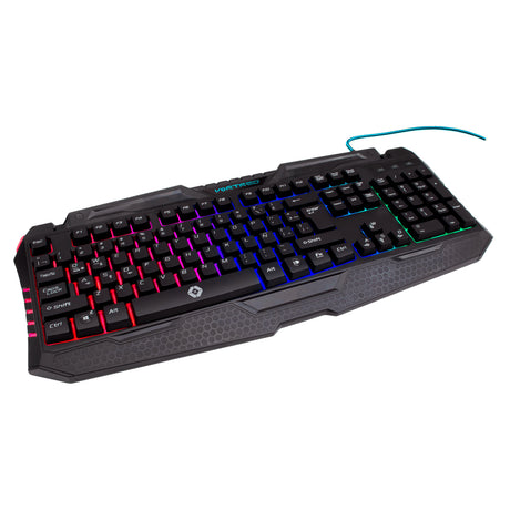Perfect Choice V-930136 teclado Ratón incluido Juego USB Español Negro, Alámbrico, LED RGB