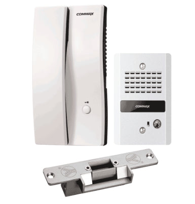 COMMAX DP2S+DR2G portero automático Negro, Acero inoxidable, Blanco