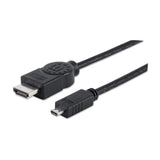 Manhattan Cable HDMI de Alta Velocidad con Canal Ethernet, HDMI Tipo A (Estándar), HDMI Tipo D (Micro), 10.2 Gbit/s