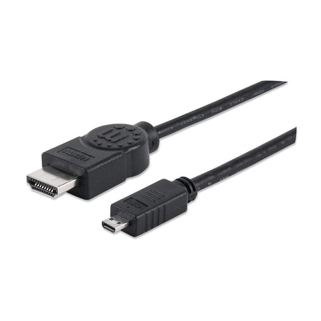 Manhattan Cable HDMI de Alta Velocidad con Canal Ethernet Cable 2 m HDMI tipo A (Estándar) HDMI tipo D (Micro) Macho