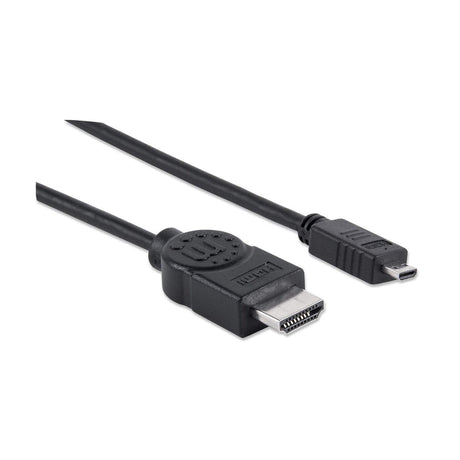 Manhattan Cable HDMI de Alta Velocidad con Canal Ethernet, HDMI Tipo A (Estándar), HDMI Tipo D (Micro), 10.2 Gbit/s