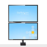 StarTech.com Brazo de Soporte para Dos Monitores - Base Soporte de Movimiento Articulado y Altura Ajustable para 2 Monit