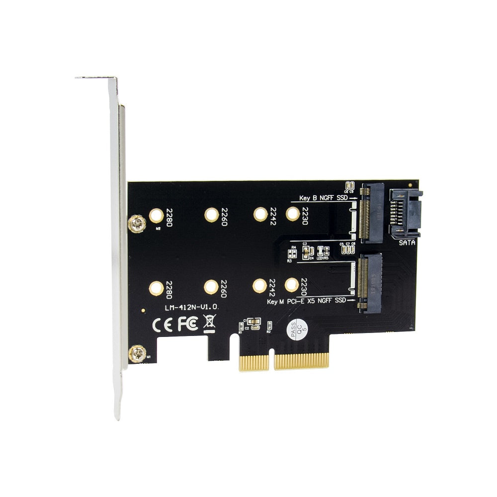 X-Media XM-PEX4-M2MB tarjeta o adaptador de interfaz Interno M.2, PCIe, Masculino, Perfil bajo