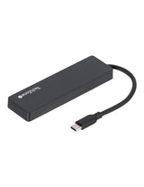 TechZone Connect HUB 3.0 USB 3.2 Gen 1 (3.1 Gen 1) Type-C 500 Mbit/s Negro, Acrilonitrilo butadieno estireno (ABS)