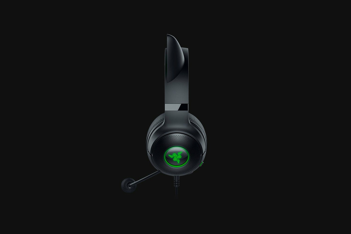 Razer KRAKEN KITTY V2 Auriculares Alámbrico De mano Juego USB tipo A Negro, 20 - 20000 Hz, 325 g