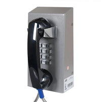 JR201-FK-SIP-CRS, Teléfono IP/SIP antivandálico, acero pintado, 12 teclas, montaje en pared, 130x247x132mm