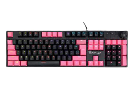 Ocelot Gaming OGMK04 teclado USB Español Negro, Rosa