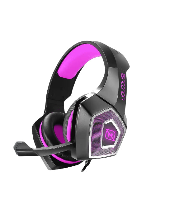 Necnon Dragon Auriculares Alámbrico Diadema Juego Negro, Rosa