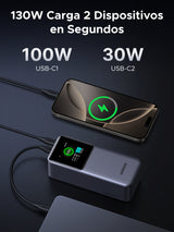 Ugreen 20000mAh 130W Fast Charging Powerbank Litio Gris