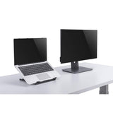 Manhattan Soporte para portátil y tablet ajustable (5 posiciones), apto para tablets y portátiles hasta 15,6", portátil y ligero, acero, negro Laptop Soporte para ordenador portátil Negro Acero 25,4 cm (10")
