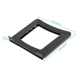 Manhattan Soporte para portátil y tablet ajustable (5 posiciones), apto para tablets y portátiles hasta 15,6", portátil y ligero, acero, negro Laptop Soporte para ordenador portátil Negro Acero 25,4 cm (10")