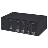 Manhattan Switch KVM HDMI de 4 puertos para dos monitores interruptores kvm 4 USB USB HDMI