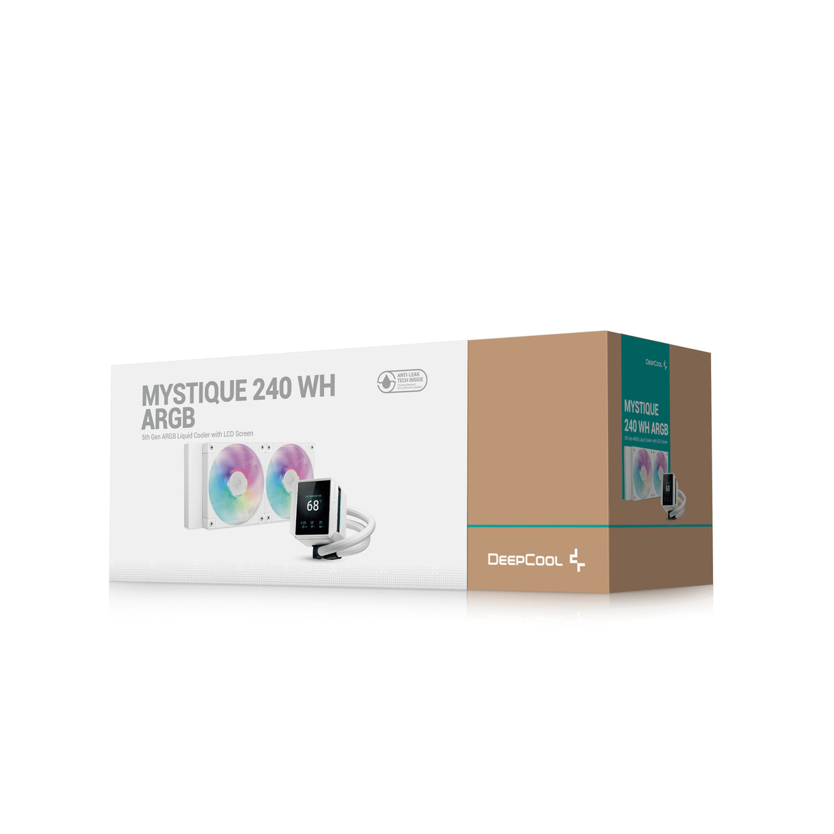 DeepCool Mystique 240 WH ARGB sistemas de refrigeración para ordenadores Procesador 12 mm 72,04 cfm 3,48 mmH2O