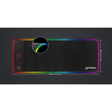 Manhattan Mousepad Gaming tamaño XXL con luz LED y Cargador Inalámbrico Ratón Monocromo Tela Si Si