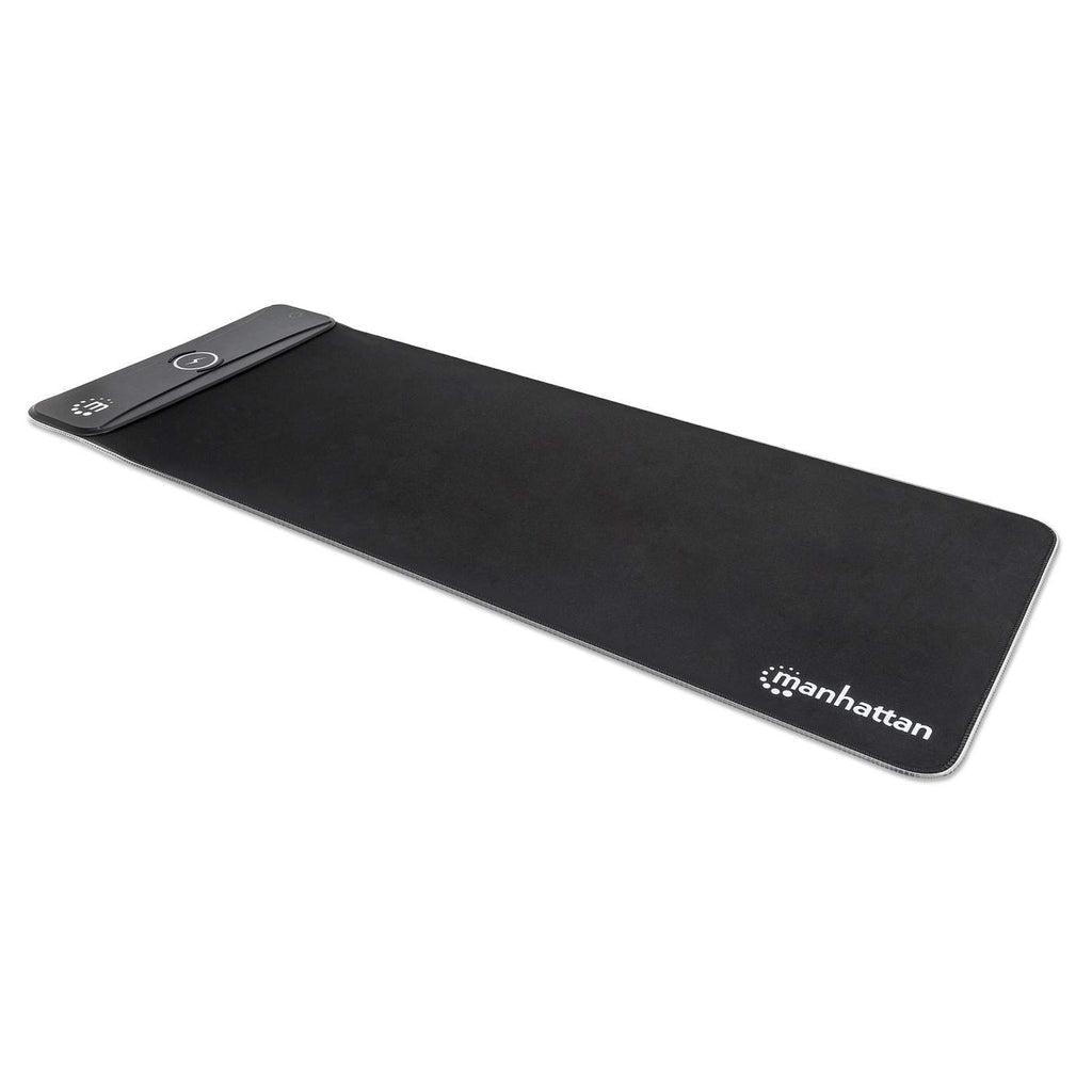 Manhattan Mousepad Gaming tamaño XXL con luz LED y Cargador Inalámbrico Ratón Monocromo Tela Si Si