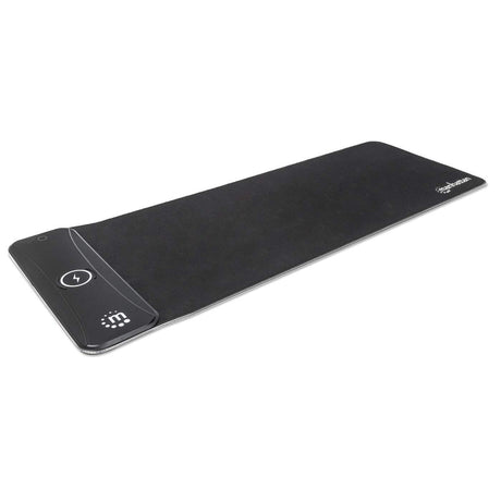 Manhattan Mousepad Gaming tamaño XXL con luz LED y Cargador Inalámbrico Ratón Monocromo Tela Si Si