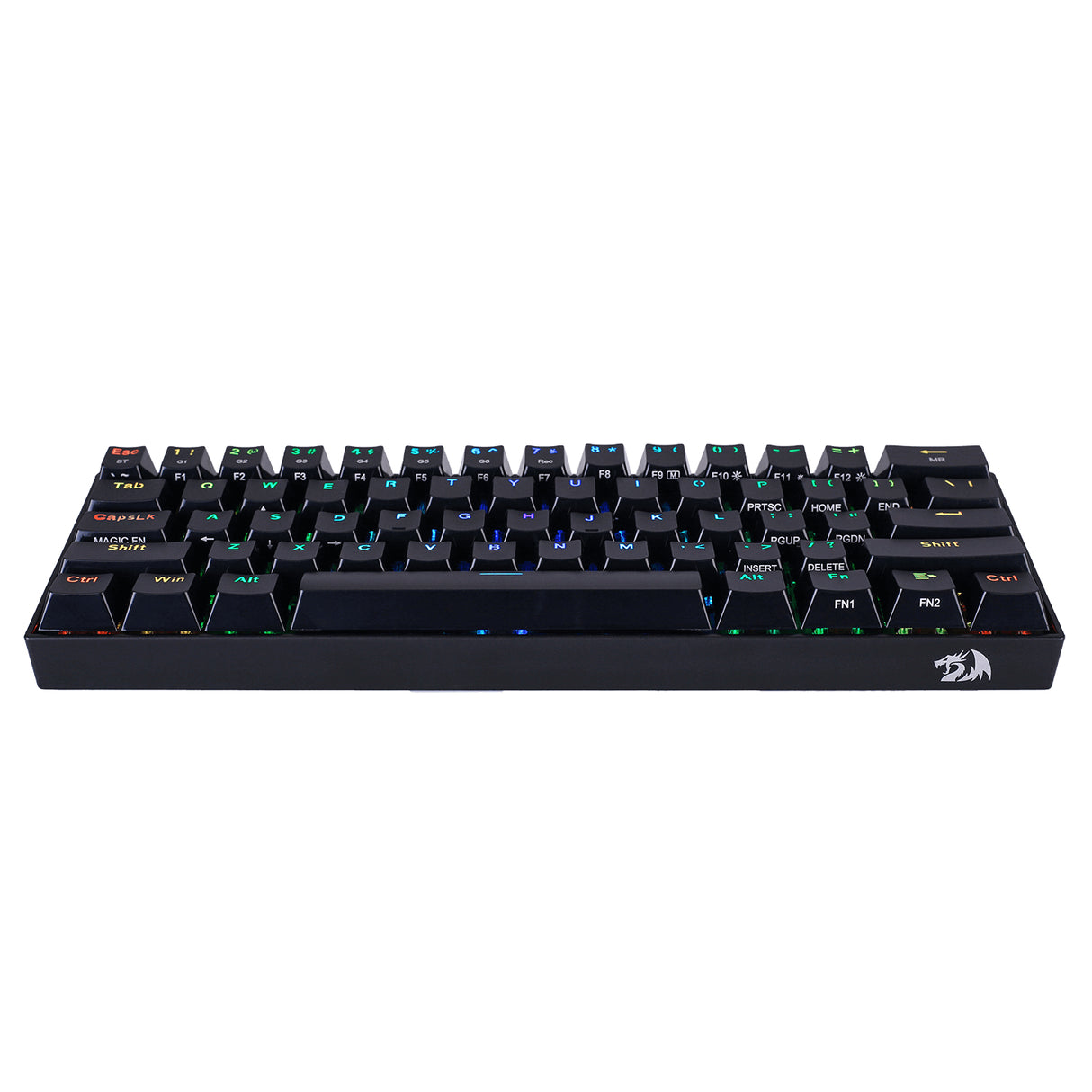 REDRAGON K530-RGB teclado Juego USB + Bluetooth QWERTY Inglés Negro, Inalámbrico y alámbrico, Interruptor mecánico, LED 