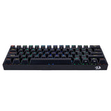 REDRAGON K530-RGB teclado Juego USB + Bluetooth QWERTY Inglés Negro, Inalámbrico y alámbrico, Interruptor mecánico, LED 