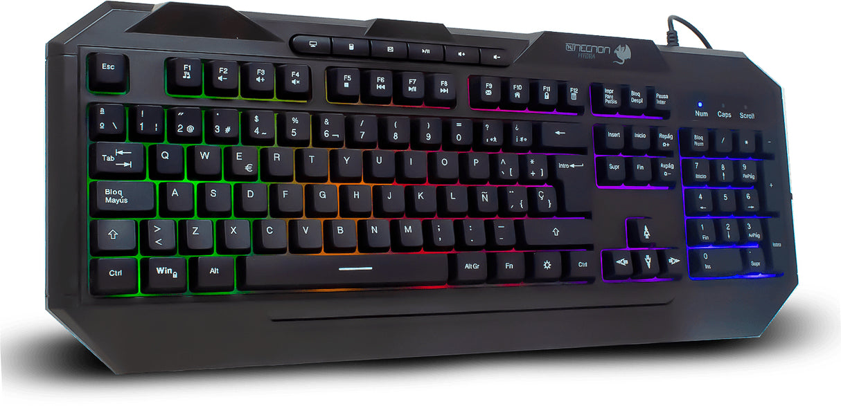 Necnon NGK-HYDRA teclado Juego USB Negro, Tamaño completo (100%), Alámbrico, LED RGB