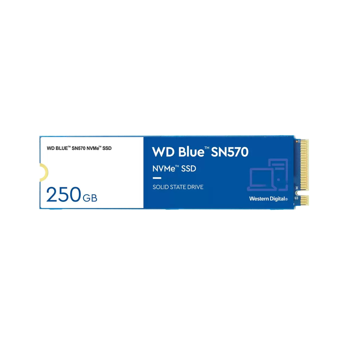 Unidad De Estado Solido  SSD Interno Western Digital Blue 250GB M.2 2280 PCIe 3.0 NVMe 3300/1200 MB/s PC/Laptop