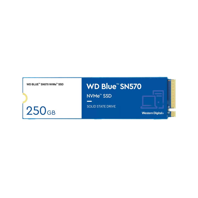 Unidad De Estado Solido  SSD Interno Western Digital Blue 250GB M.2 2280 PCIe 3.0 NVMe 3300/1200 MB/s PC/Laptop
