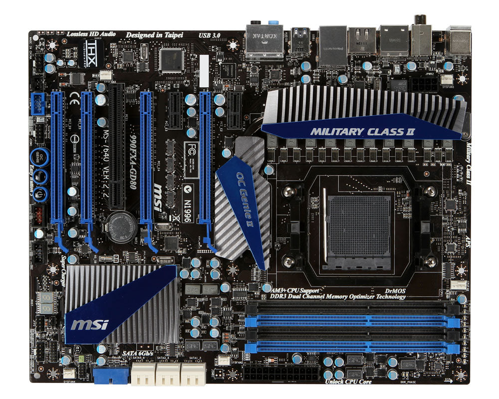 MSI 990FXA-GD80 placas base AMD Socket AM3 5,2 GT/s DDR3-SDRAM
