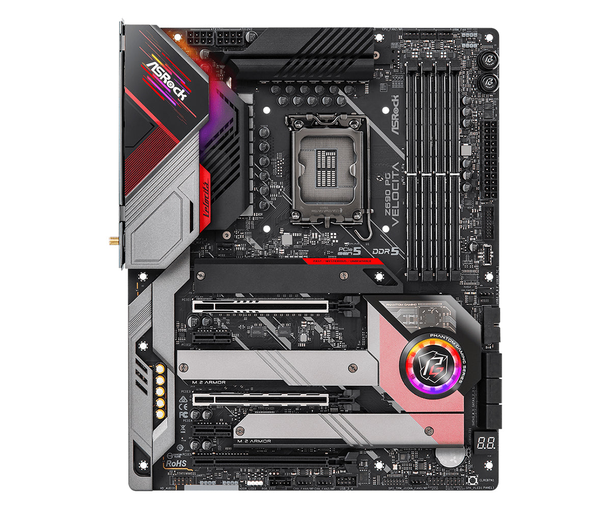 Asrock Z690 PG Velocita Intel Z690 LGA 1700 ATX, DDR5-SDRAM, 128 GB, DIMM
