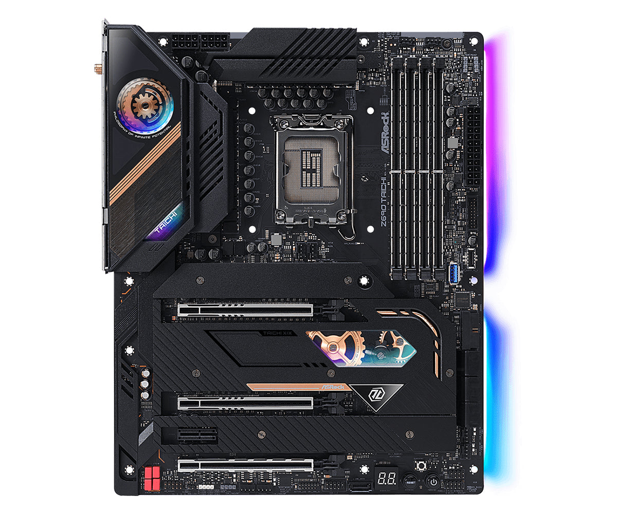 Tarjeta Madre Asrock Intel Z690 Taichi 4xDDR5 192GB 6400Mhz PCIe 5.0 M.2 HDMI DP Socket 1700 12th 13th 14th Gen ATX
